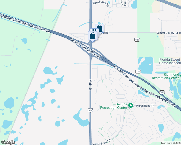 map of restaurants, bars, coffee shops, grocery stores, and more near Main Street in Wildwood