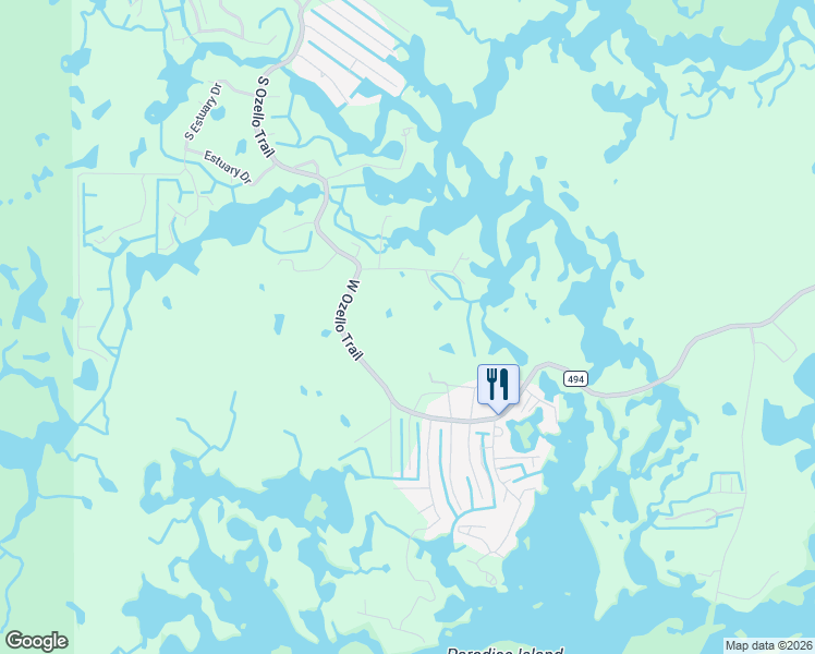 map of restaurants, bars, coffee shops, grocery stores, and more near 14200 West Street Martins Road in Crystal River