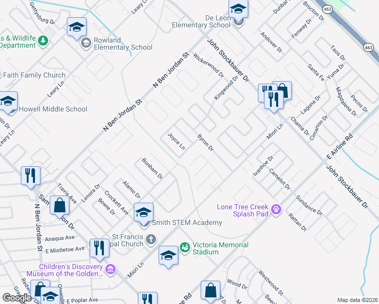 map of restaurants, bars, coffee shops, grocery stores, and more near 102 Joyce Lane in Victoria