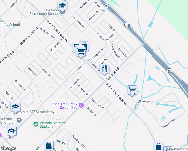 map of restaurants, bars, coffee shops, grocery stores, and more near in Victoria