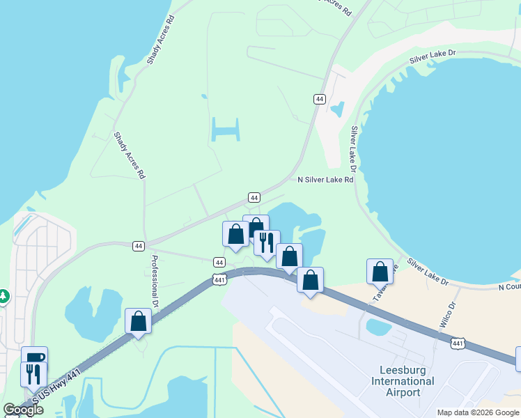 map of restaurants, bars, coffee shops, grocery stores, and more near 8508 Arbour Lake Drive in Leesburg