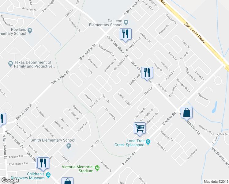 map of restaurants, bars, coffee shops, grocery stores, and more near 603 Ashland Creek in Victoria