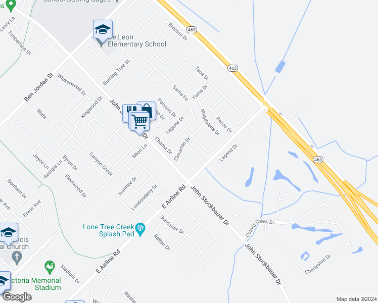 map of restaurants, bars, coffee shops, grocery stores, and more near 107 Montezuma Drive in Victoria