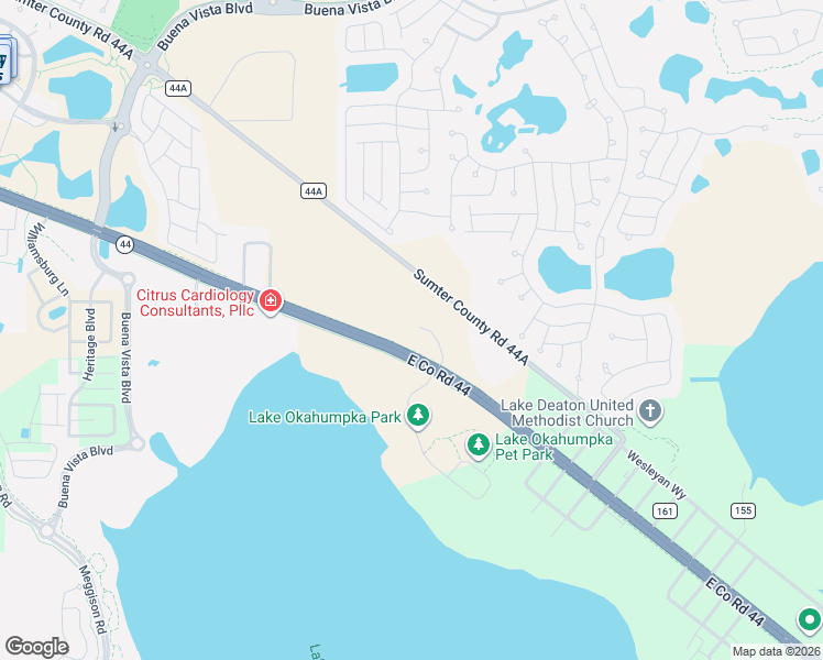 map of restaurants, bars, coffee shops, grocery stores, and more near 5932 Florida 44 in Wildwood