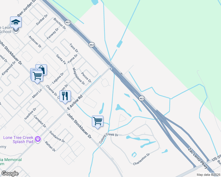 map of restaurants, bars, coffee shops, grocery stores, and more near 311 Legend Drive in Victoria