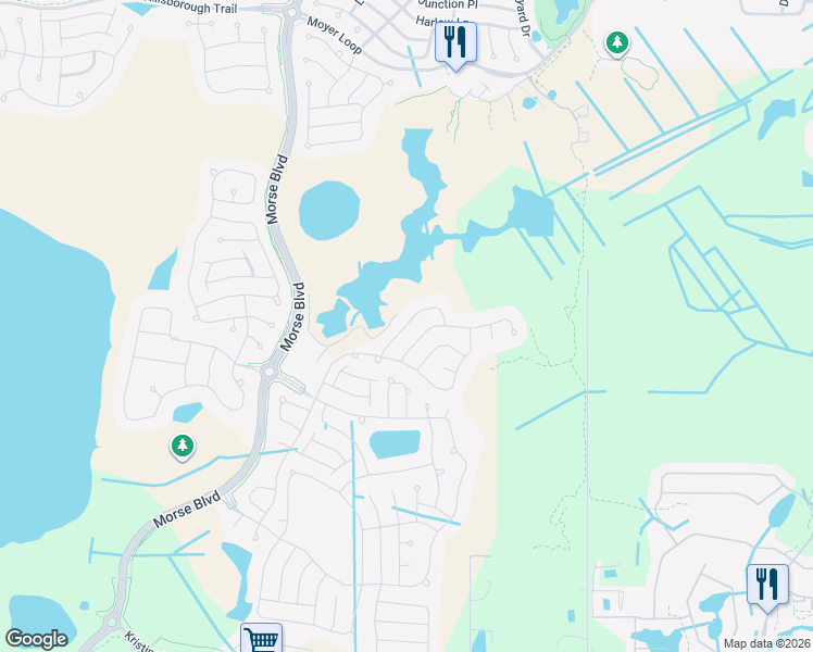 map of restaurants, bars, coffee shops, grocery stores, and more near Zenith Loop in Wildwood