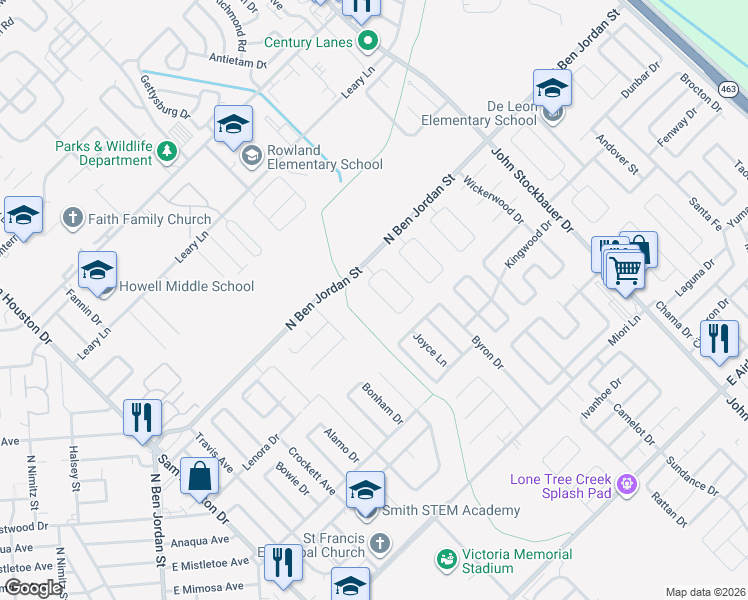 map of restaurants, bars, coffee shops, grocery stores, and more near 317 Silverado Trail in Victoria