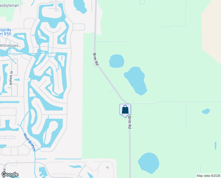 map of restaurants, bars, coffee shops, grocery stores, and more near 4307 Britt Road in Mount Dora
