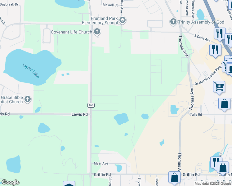 map of restaurants, bars, coffee shops, grocery stores, and more near 2429 Centennial Boulevard in Leesburg