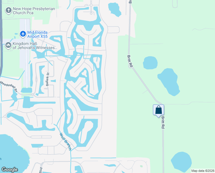 map of restaurants, bars, coffee shops, grocery stores, and more near 8348 Bridgeport Bay Circle in Mount Dora