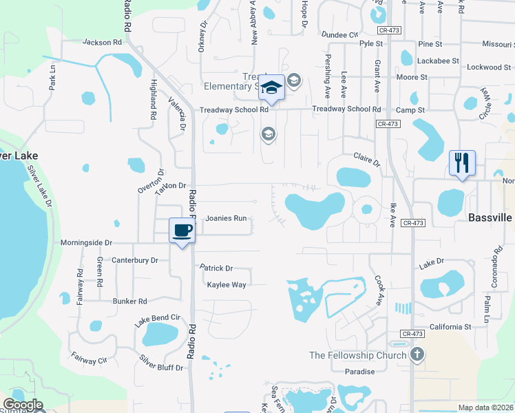 map of restaurants, bars, coffee shops, grocery stores, and more near 10444 Pleasant View Drive in Leesburg