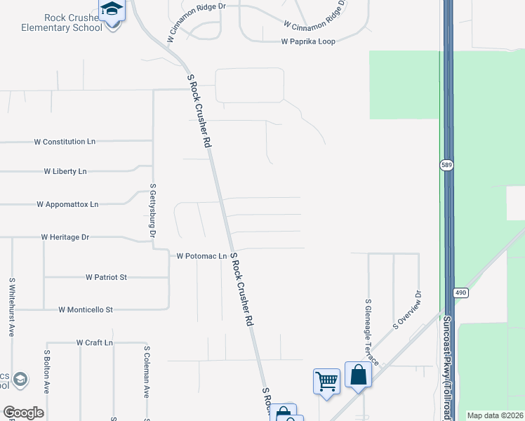 map of restaurants, bars, coffee shops, grocery stores, and more near 5641 West Irving Court in Homosassa