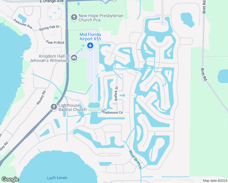 map of restaurants, bars, coffee shops, grocery stores, and more near 5065 Ballark Street in Mount Dora