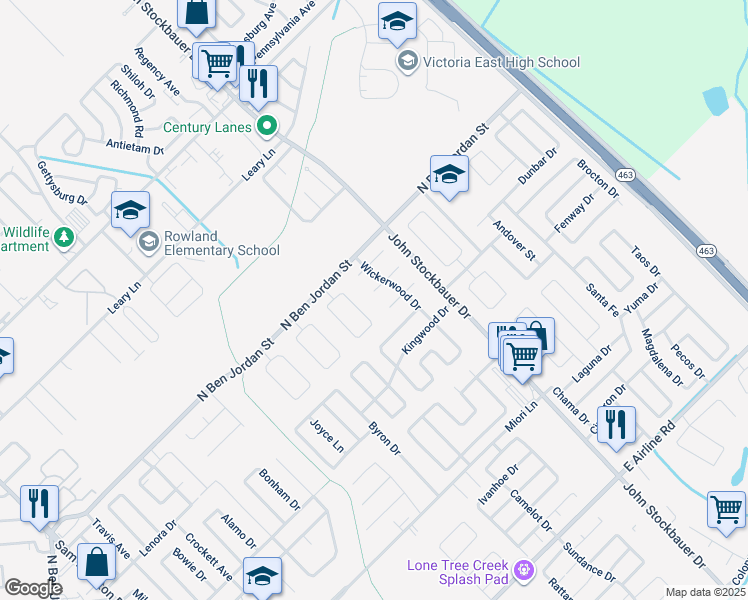 map of restaurants, bars, coffee shops, grocery stores, and more near 108 Heritage Oak Court in Victoria
