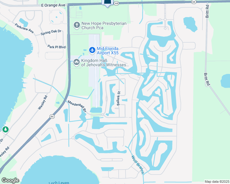 map of restaurants, bars, coffee shops, grocery stores, and more near 5077 Ballark Street in Mount Dora