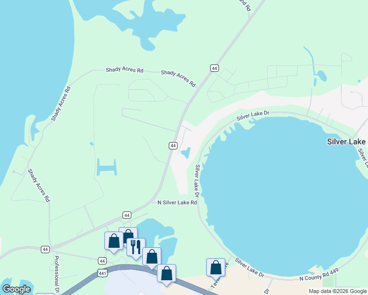 map of restaurants, bars, coffee shops, grocery stores, and more near 33811 Spring Drive in Leesburg