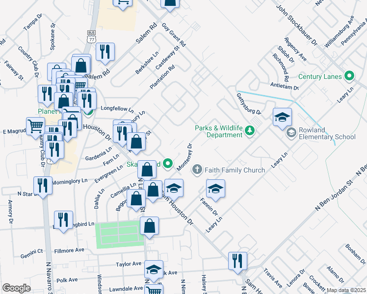 map of restaurants, bars, coffee shops, grocery stores, and more near 103 Cornwall Drive in Victoria