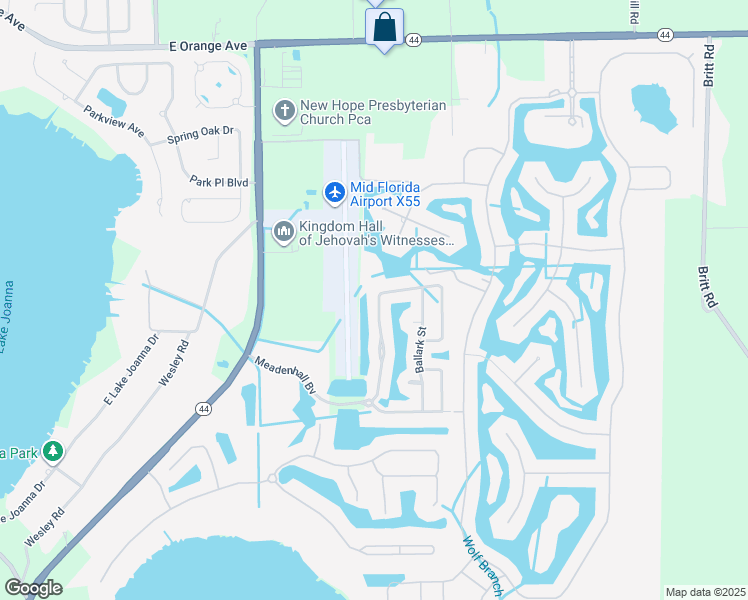 map of restaurants, bars, coffee shops, grocery stores, and more near 1725 Strathmore Circle in Mount Dora
