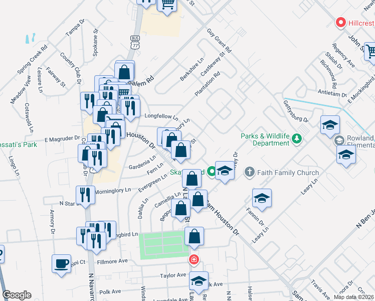 map of restaurants, bars, coffee shops, grocery stores, and more near 113 Sussex Dell Drive in Victoria