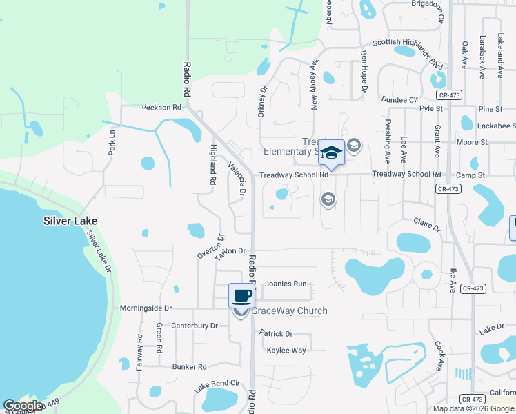 map of restaurants, bars, coffee shops, grocery stores, and more near 33919 Emerald Pond Loop in Leesburg