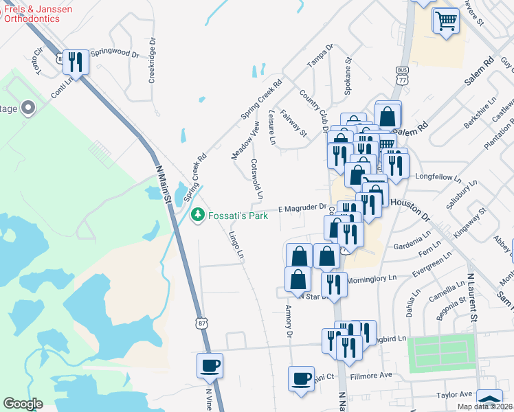 map of restaurants, bars, coffee shops, grocery stores, and more near 28 Cotswold Lane in Victoria