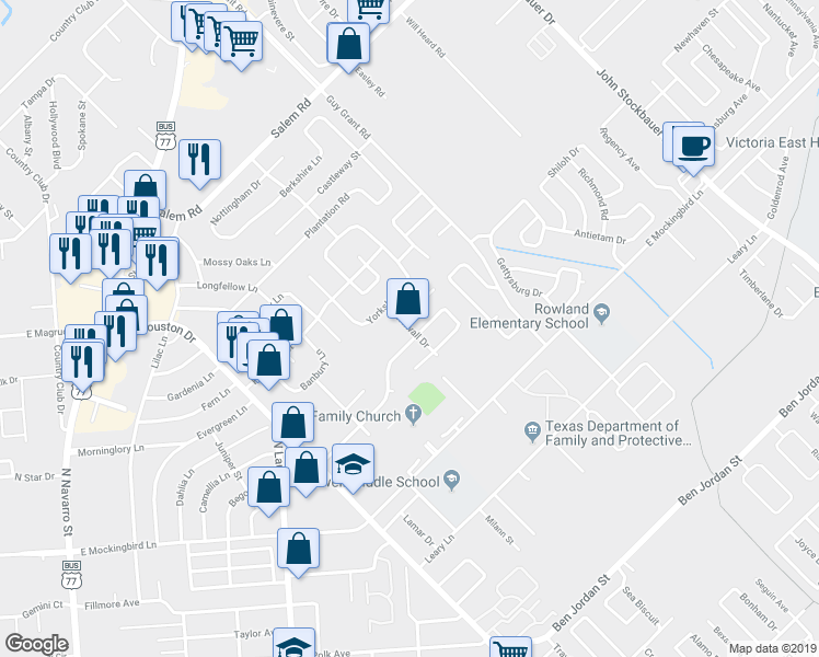 map of restaurants, bars, coffee shops, grocery stores, and more near 169 Cornwall Drive in Victoria