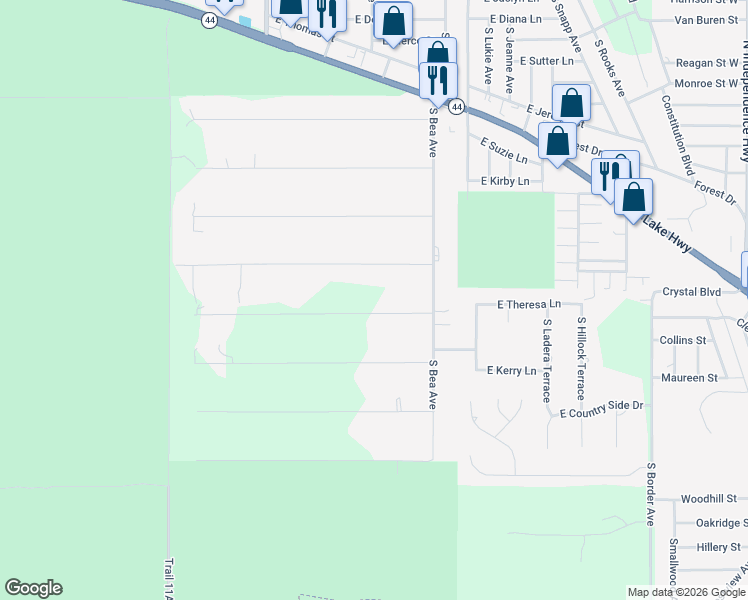 map of restaurants, bars, coffee shops, grocery stores, and more near 3183 East Fawn Court in Inverness