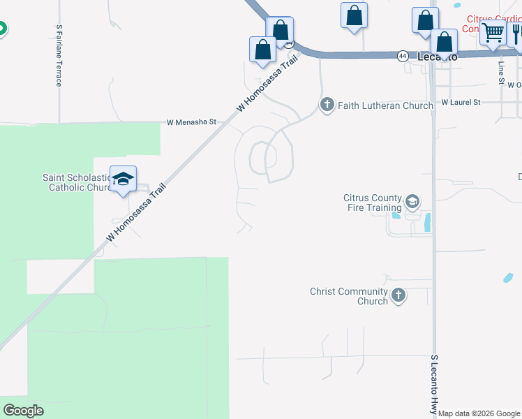 map of restaurants, bars, coffee shops, grocery stores, and more near 3902 West Featheredge Court in Lecanto