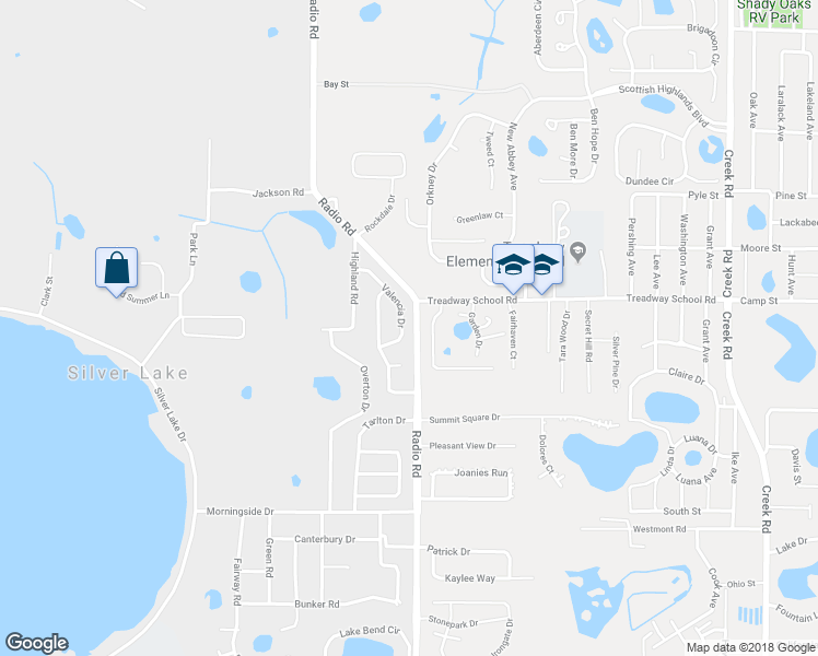map of restaurants, bars, coffee shops, grocery stores, and more near 33916 Valencia Drive in Leesburg