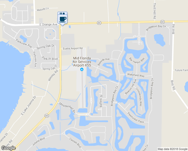 map of restaurants, bars, coffee shops, grocery stores, and more near 2000 Bayside Avenue in Mount Dora