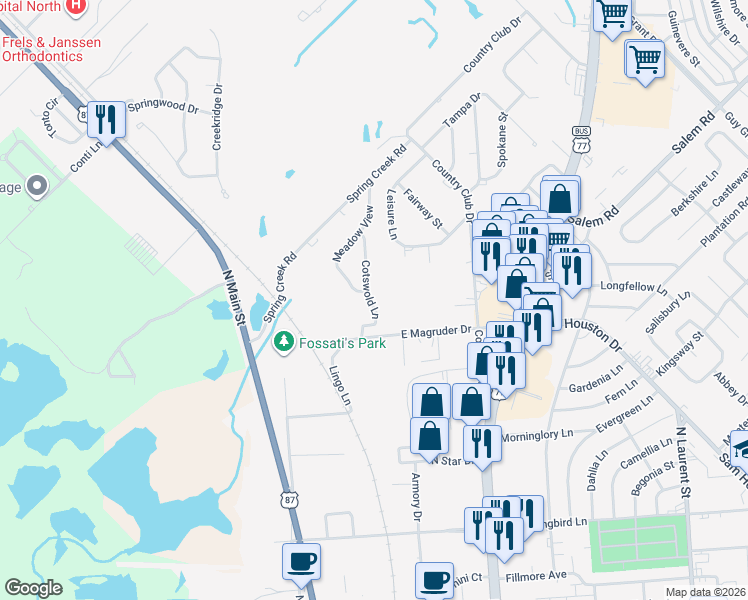 map of restaurants, bars, coffee shops, grocery stores, and more near 28 Cotswold Lane in Victoria