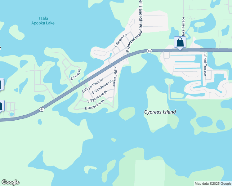 map of restaurants, bars, coffee shops, grocery stores, and more near 1235 South Fir Terrace in Inverness