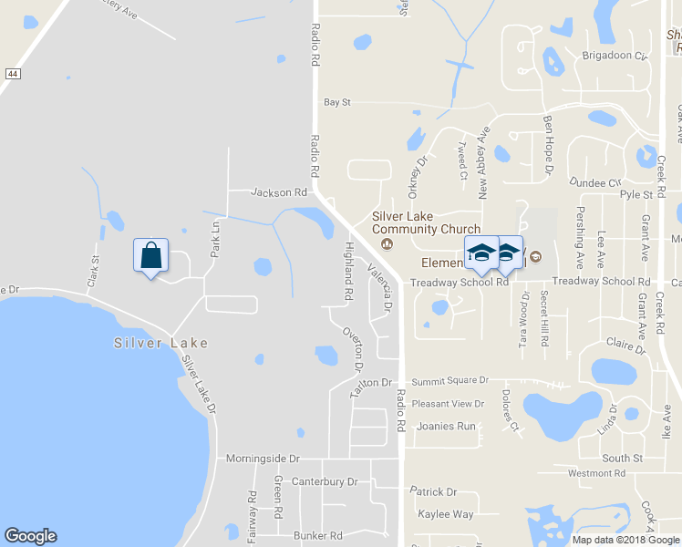 map of restaurants, bars, coffee shops, grocery stores, and more near 34011 Highland Road in Leesburg