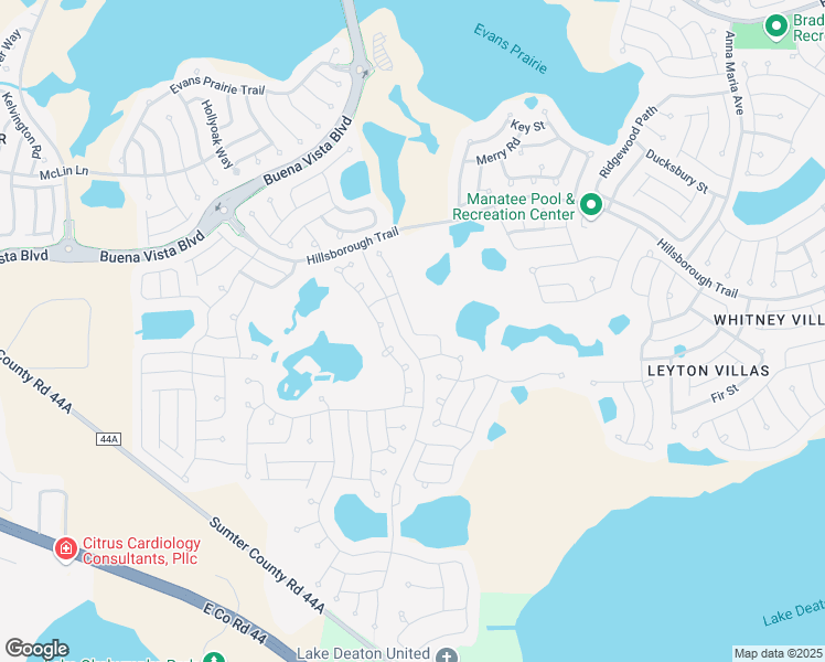 map of restaurants, bars, coffee shops, grocery stores, and more near Quietwoods Drive in Wildwood