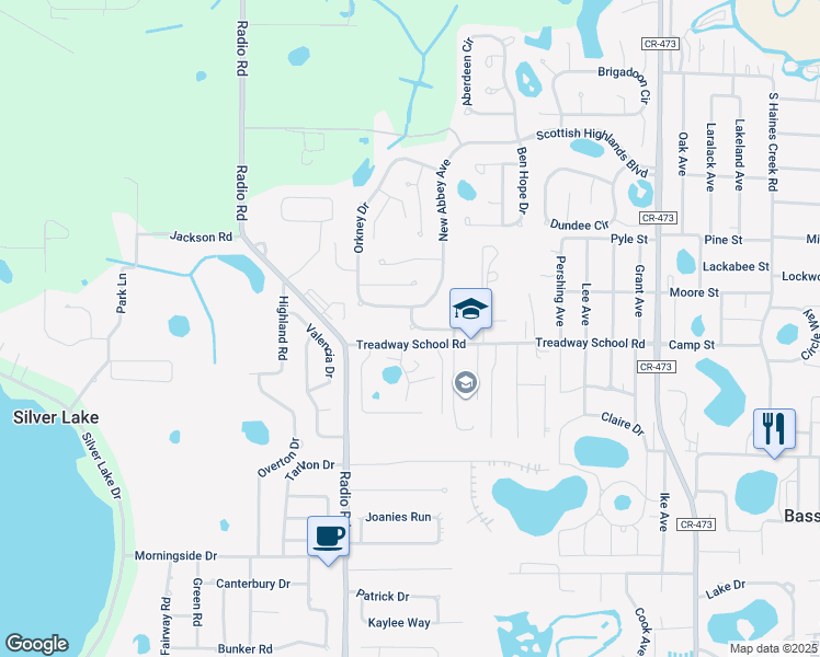 map of restaurants, bars, coffee shops, grocery stores, and more near 1608 Selkirk Drive in Leesburg