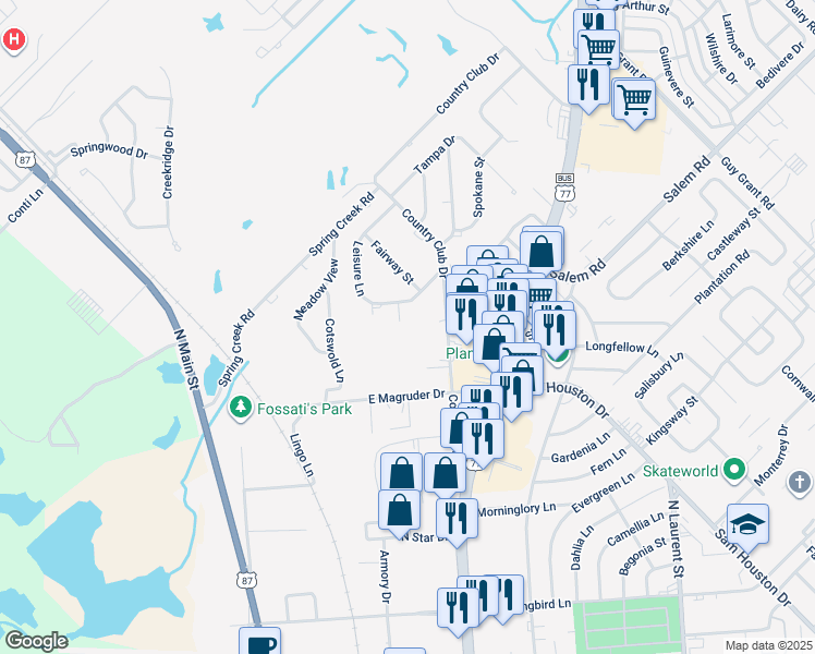 map of restaurants, bars, coffee shops, grocery stores, and more near 109 Leisure Lane in Victoria