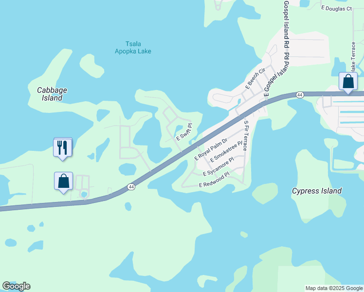 map of restaurants, bars, coffee shops, grocery stores, and more near 1127 South Maplenut Way in Inverness