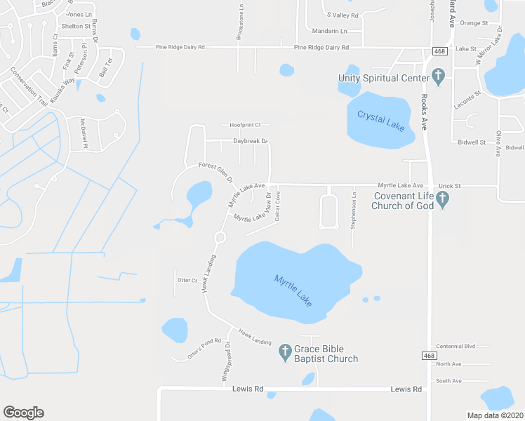 map of restaurants, bars, coffee shops, grocery stores, and more near 1102 Myrtle Lake View Drive in Fruitland Park