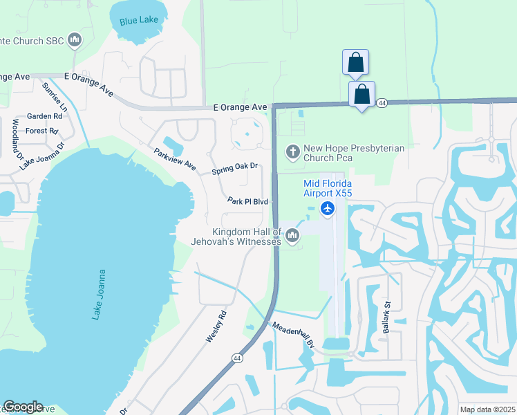 map of restaurants, bars, coffee shops, grocery stores, and more near 19655 Spring Oak Drive in Eustis