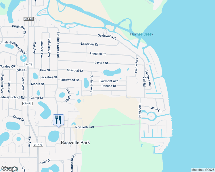 map of restaurants, bars, coffee shops, grocery stores, and more near 11712 Rancho Drive in Leesburg