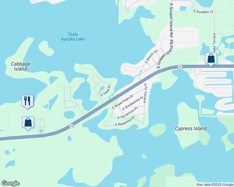 map of restaurants, bars, coffee shops, grocery stores, and more near 9207 East Gulf to Lake Highway in Inverness