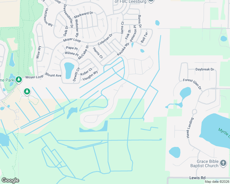 map of restaurants, bars, coffee shops, grocery stores, and more near 820 Fairchild Lane in The Villages