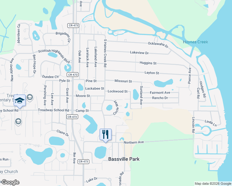 map of restaurants, bars, coffee shops, grocery stores, and more near 11302 Lockwood Street in Leesburg