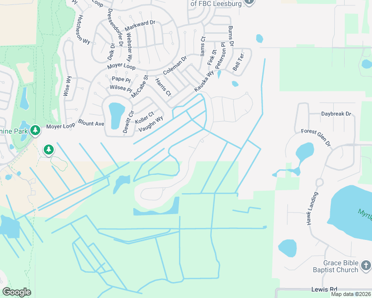 map of restaurants, bars, coffee shops, grocery stores, and more near 820 Fairchild Lane in The Villages
