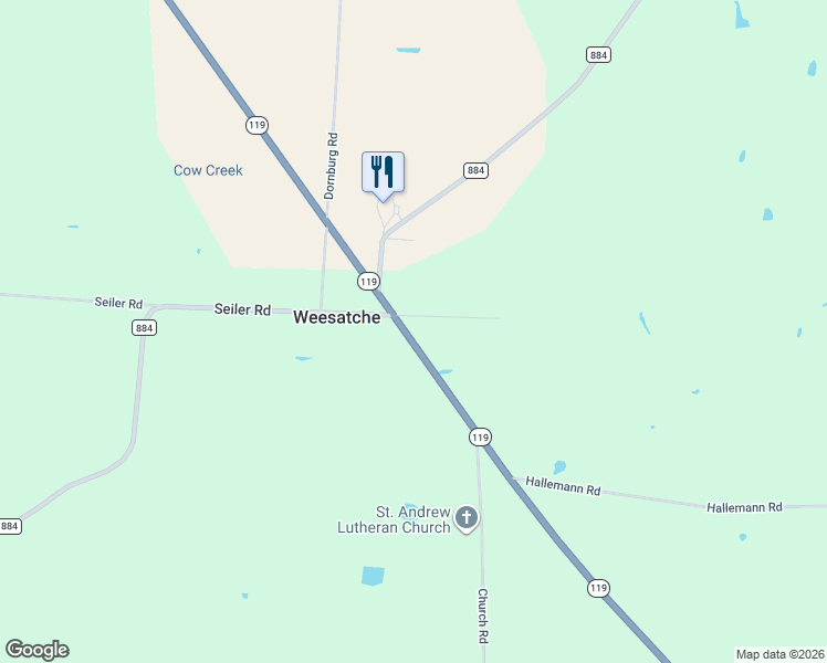 map of restaurants, bars, coffee shops, grocery stores, and more near 4955 Texas 119 in Goliad