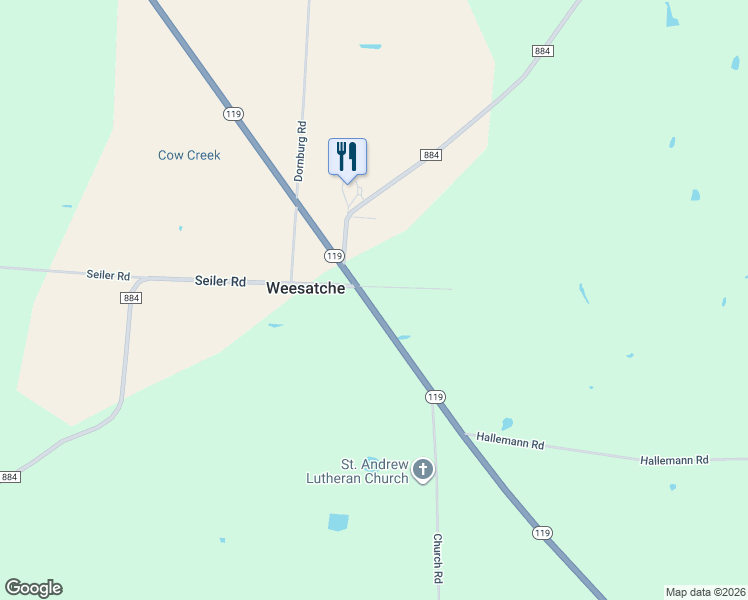 map of restaurants, bars, coffee shops, grocery stores, and more near 4955 Texas 119 in Goliad