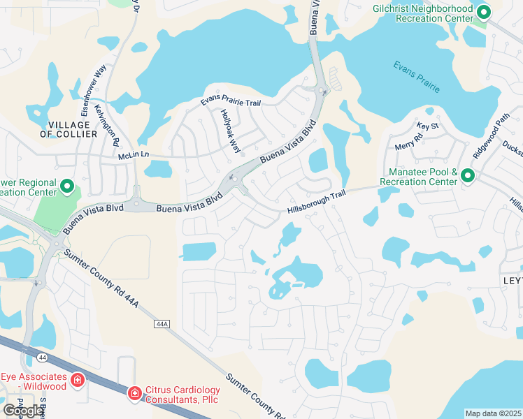 map of restaurants, bars, coffee shops, grocery stores, and more near 2048 Glenarden Path in The Villages