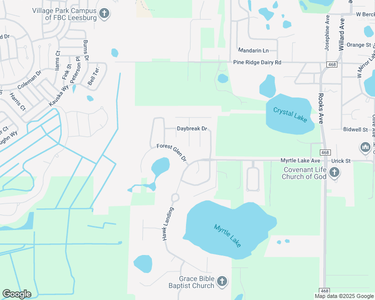 map of restaurants, bars, coffee shops, grocery stores, and more near 902 Deer Glen Court in Fruitland Park
