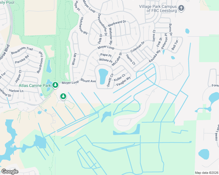 map of restaurants, bars, coffee shops, grocery stores, and more near 3515 Lia Lane in The Villages