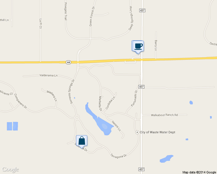 map of restaurants, bars, coffee shops, grocery stores, and more near 24113 Rialto Way in Sorrento